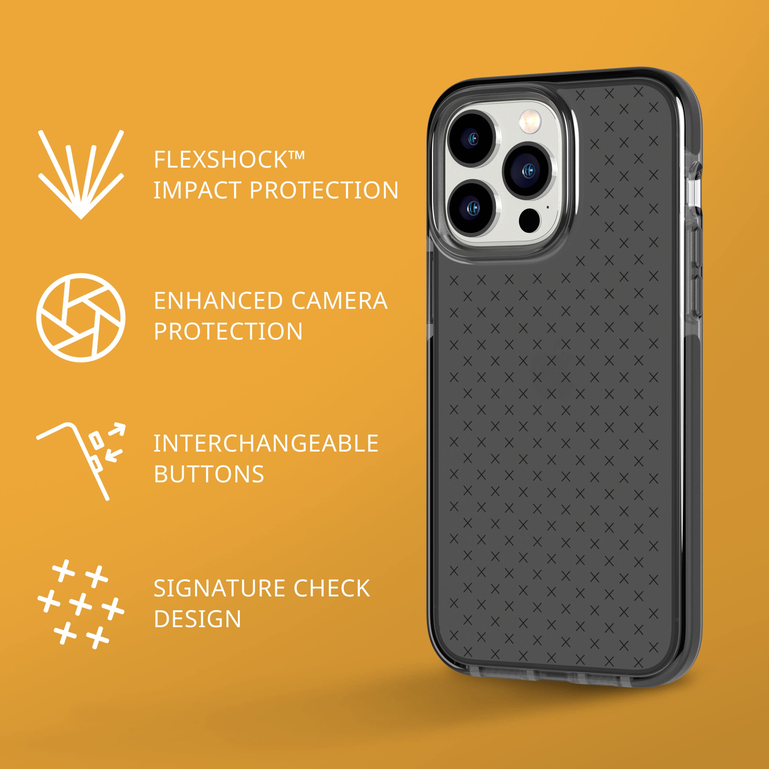 Amazon.com: Tech21 iPhone 14 Pro Max Evo Check – Shock-Absorbing